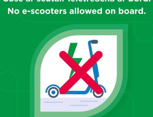 From 7th October, E-scooters are not allowed on board TFI services.